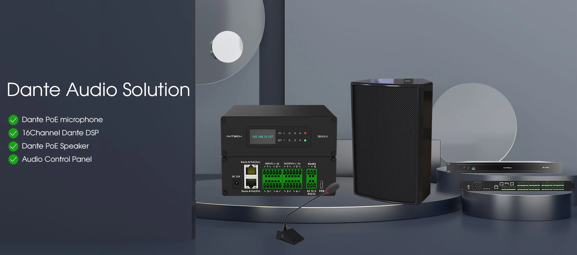 Solution audio Dante fiable