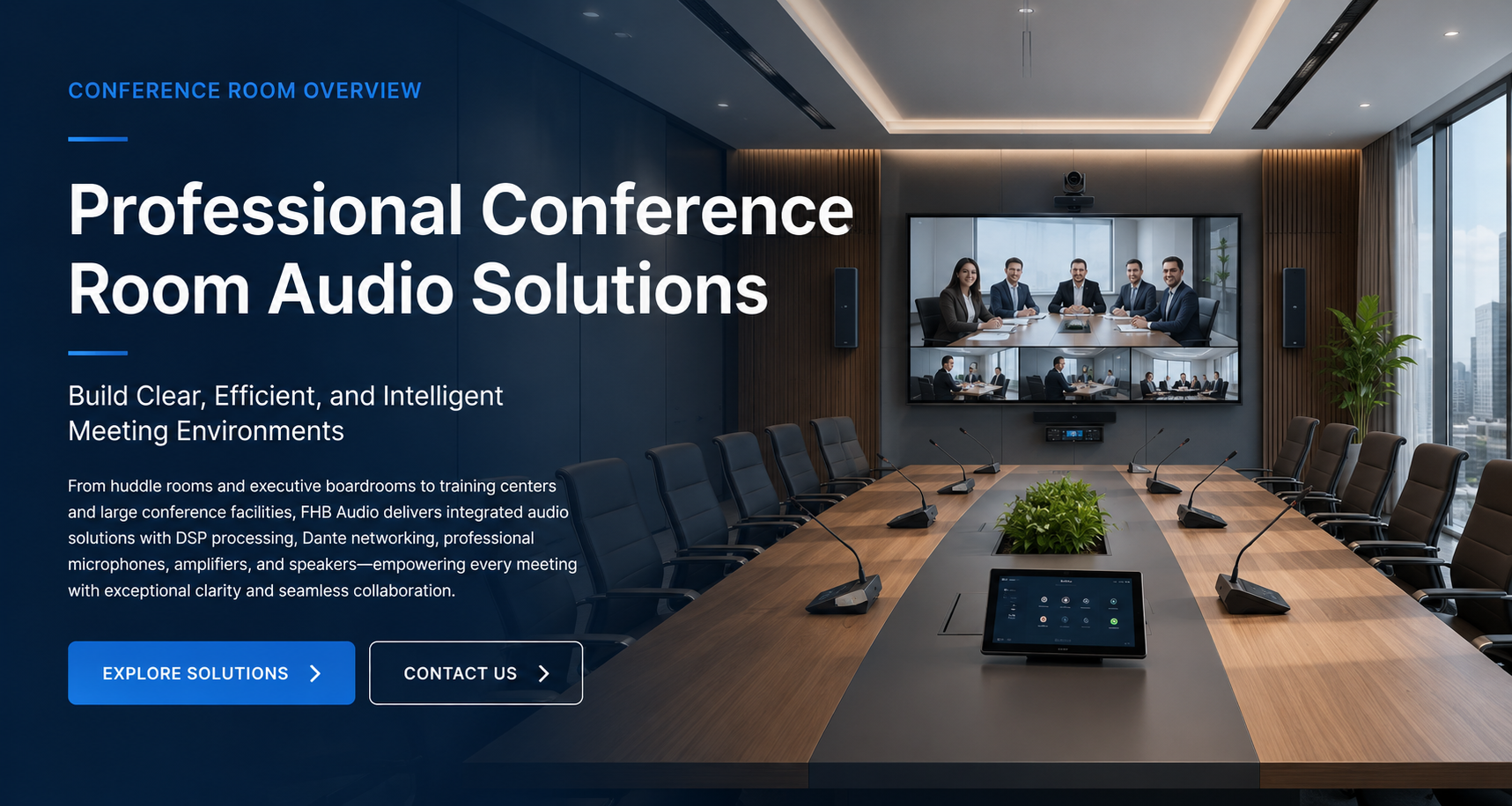 Solutions audio professionnelles pour salles de conférence