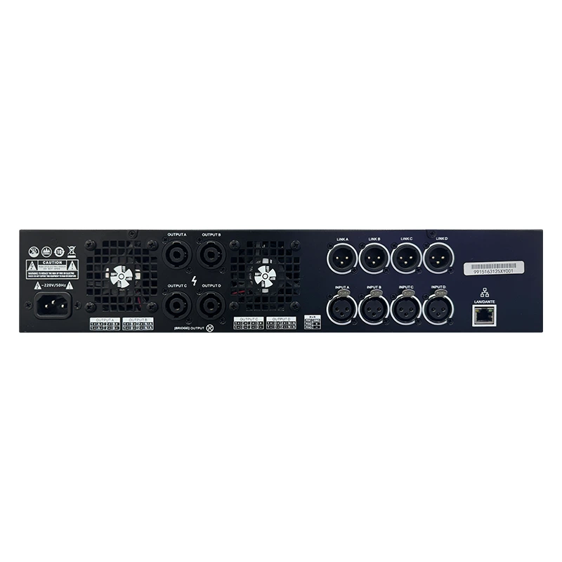 4 CH 600W Dante DSP Network Power Amplifier