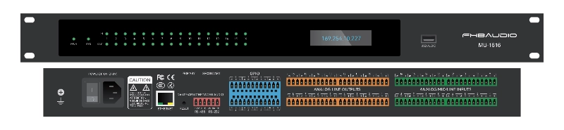 Processeur DSP audio réseau Dante MU-1616 16*16